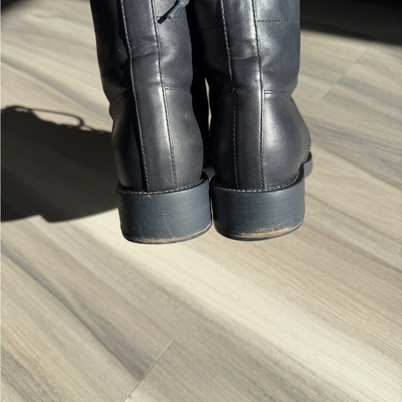 CHANEL Dark navy blue Leather Lace-Up Boots - Picture 5 of 6